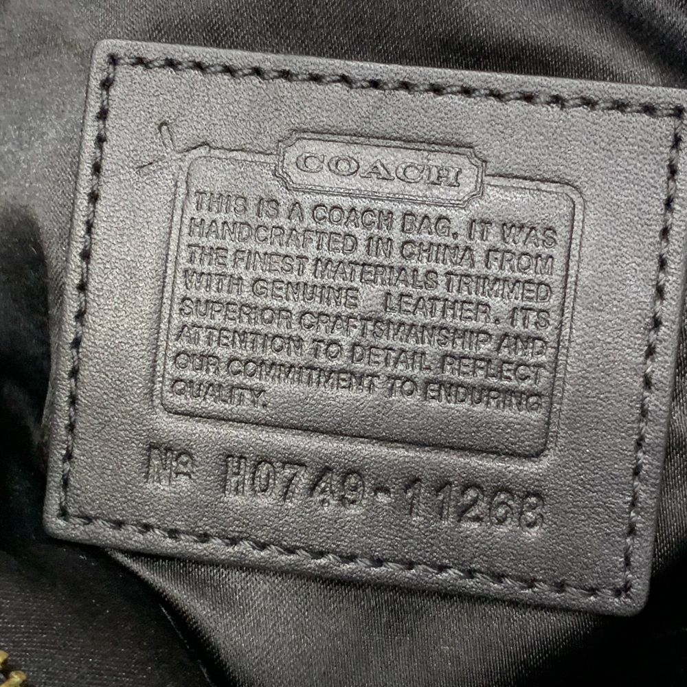 COACH Vintage Y2K Soho Hobo Black Signature Canvas Shoulder Bag Size Small - Picture 9 of 13